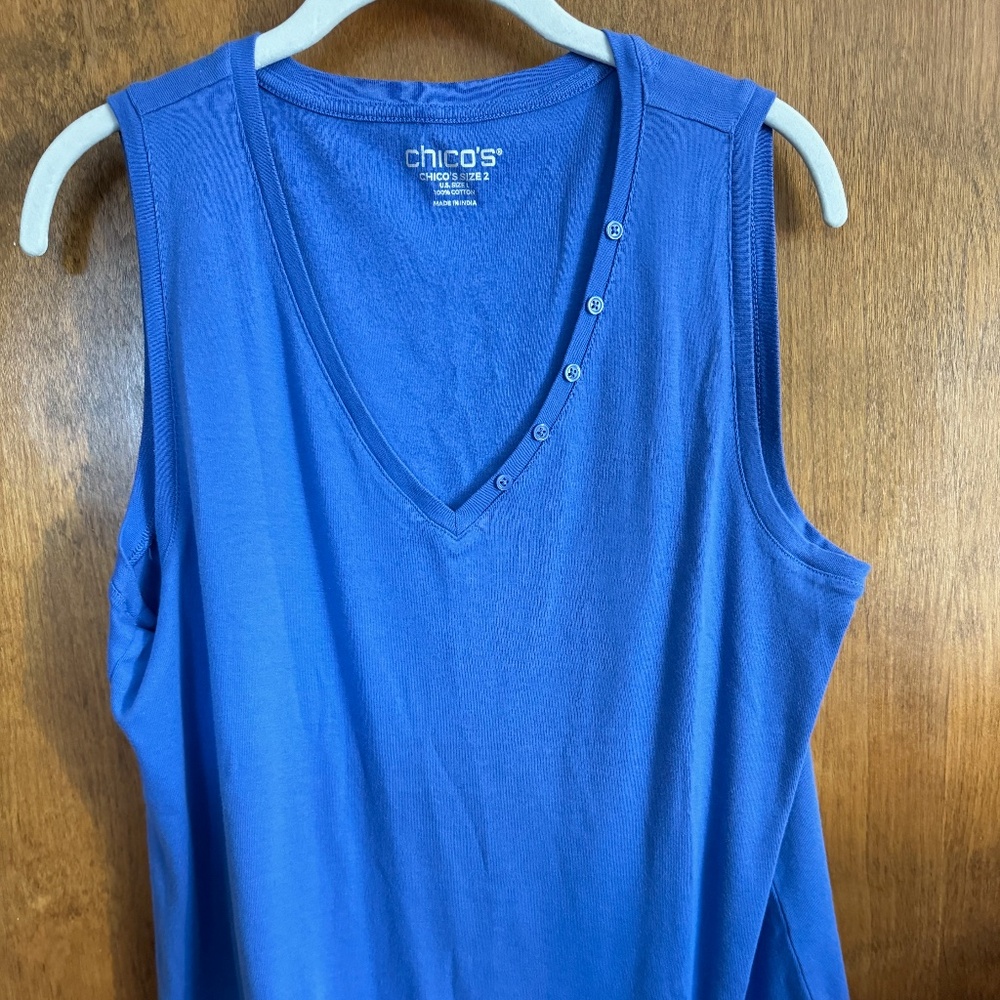 marine blue tank top from chico's size 2 (L)